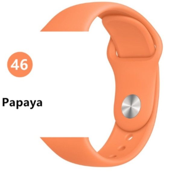 NEW Papaya Sport Silicone For Apple Watch - Picture 1 of 3